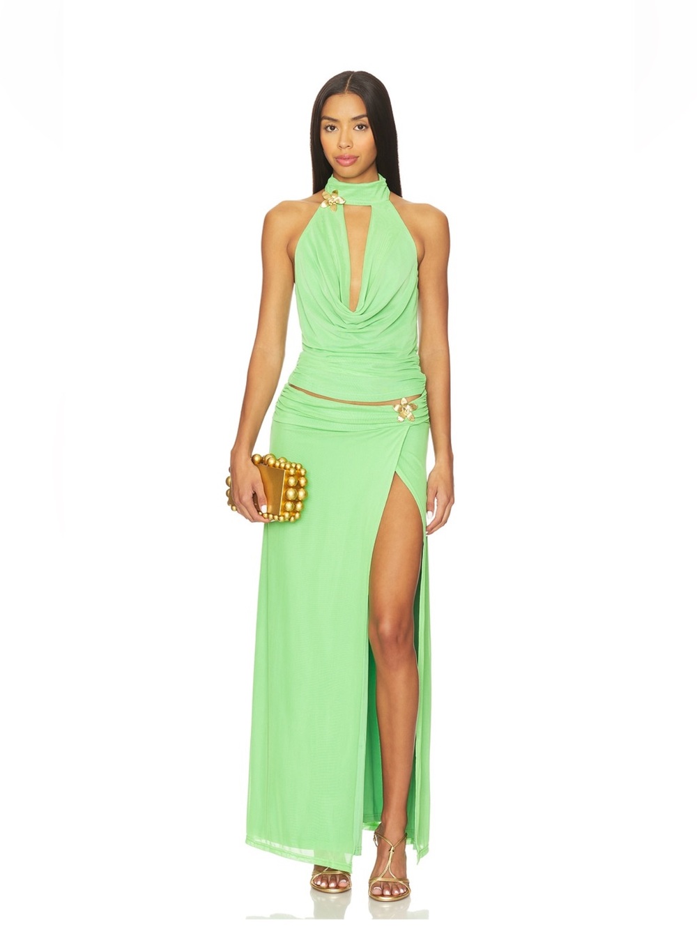 FARLEY MAXI SKIRT & TOP SET - APPLE
